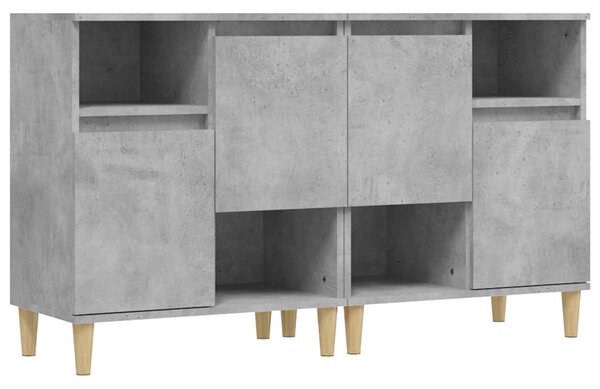 Komody 2 ks betónovo sivé 60x35x70 cm kompozitné drevo
