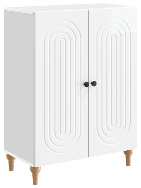 Servírovacia skriňa Biela s vysokým leskom 66 x 34,5 x 90 cm