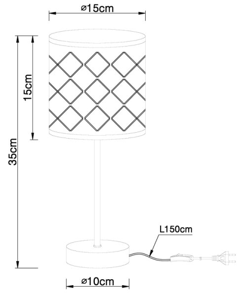 Globo 15229T - Stolná lampa CLARKE 1xE14/40W/230V