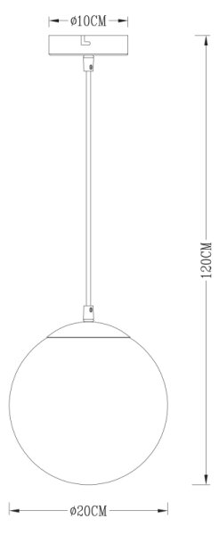 GLOBO 15851 - Luster na lanku VARUS 1xE27/40W/230V