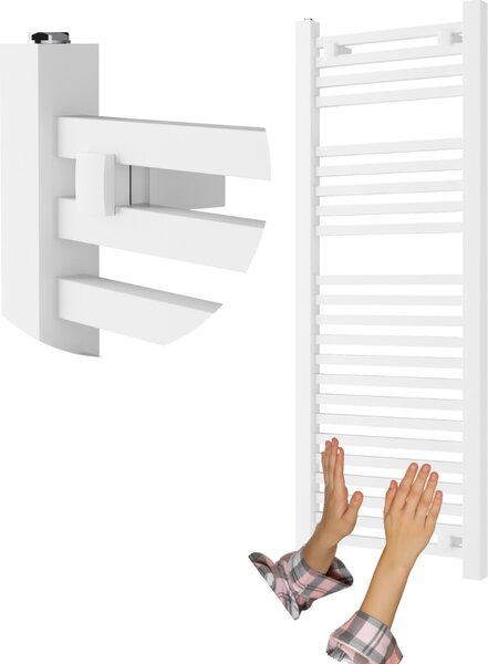 Granitan | Kúpeľňový radiátor Bergen - 120x45 cm - Biely - Moderný dizajn - Praktický a elegantný