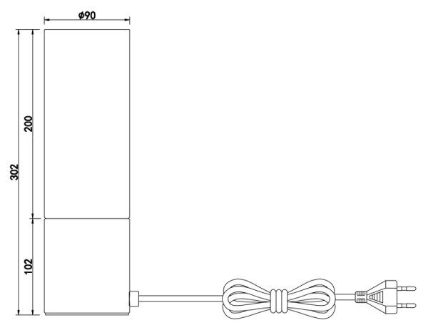 Globo 21000TB - Dotyková stolná lampa ANNIKA 1xE27/25W/230V pr. 9 cm čierna