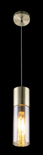 GLOBO 21000HM - Luster na lanku ANNIKA 1xE27/25W/230V pr. 10,5 cm mosadz