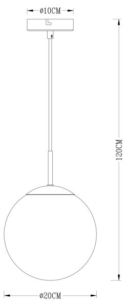 Globo 15865 - Luster na lanku VARUS 1xE27/40W/230V