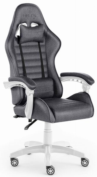 Herná stolička Hell's Chair HC-1003 Grey White