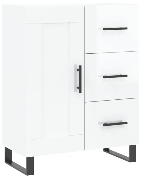 Komoda lesklá biela 69,5x34x90 cm spracované drevo