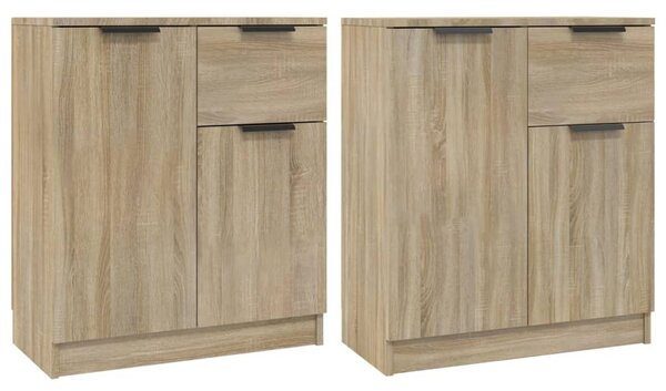 Komody 2 ks dub sonoma 60x30x70 cm spracované drevo