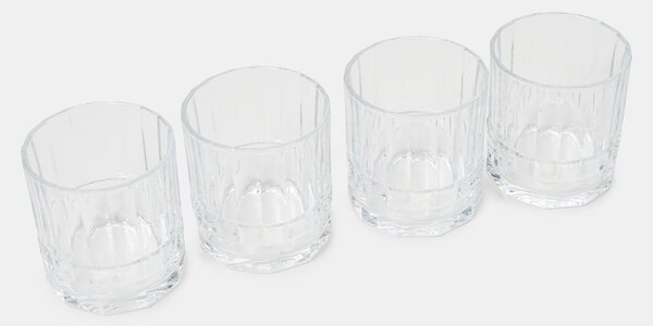 Sinsay - Súprava pohárov s reliéfnym vzorom 4 pack - clear