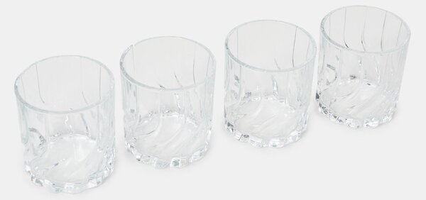 Sinsay - Súprava pohárov s reliéfnym vzorom 4 pack - clear