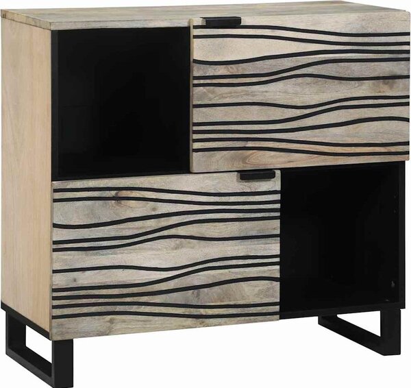 Servírovacia skriňa Biela 80 x 33 x 75 cm mangový masív