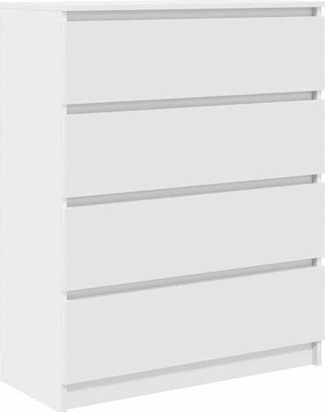 Komoda biela 80x35x99 cm spracované drevo