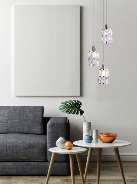 Globo 15760-3 - Krištáľový luster na lanku WOLLI 3xE14/40W/230V