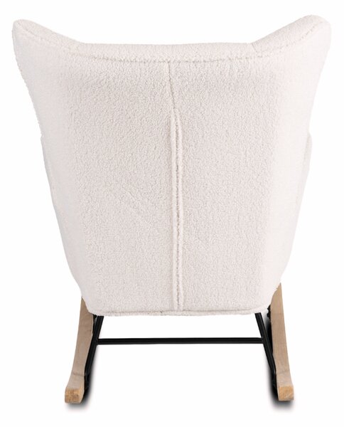 Hojdacie kreslo JACKSON krémová buklé/dub