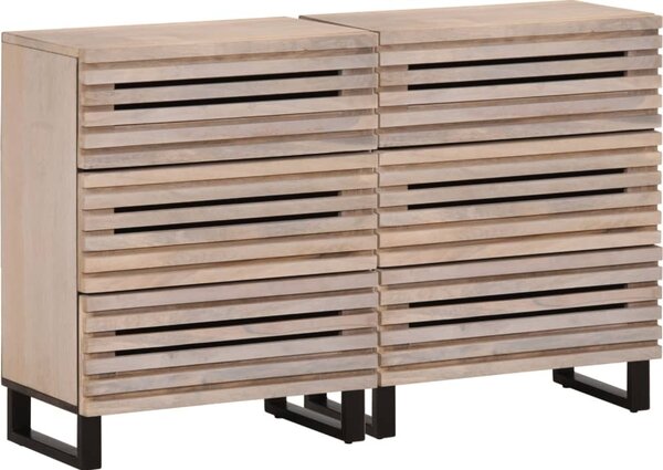 Komody 2 ks 60x34x75 cm mangový masív