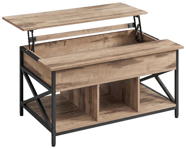 KONFERENČNÝ STOLÍK, čierna, farba duba, kov, kompozitné drevo, 100/48-62/60 cm MID.YOU - Stolíky do obývačky, Online Only