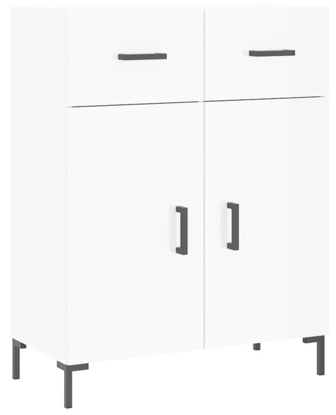 Komoda lesklá biela 69,5x34x90 cm spracované drevo