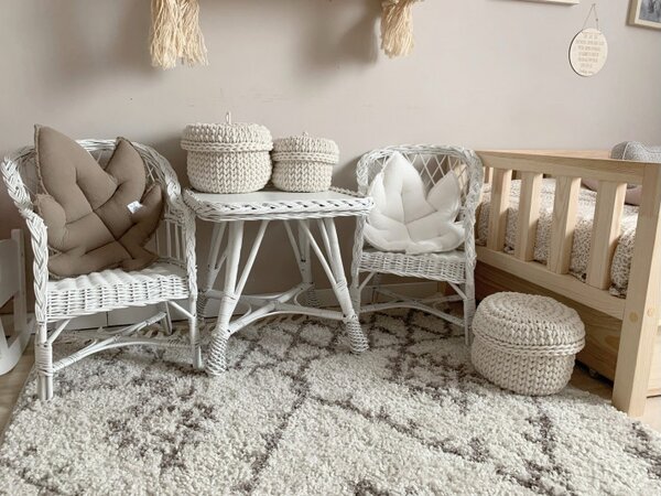 Dywany Łuszczów, Kusový koberec Berber Fez G0535 cream and brown, 80x150, béžová, obývacia izba