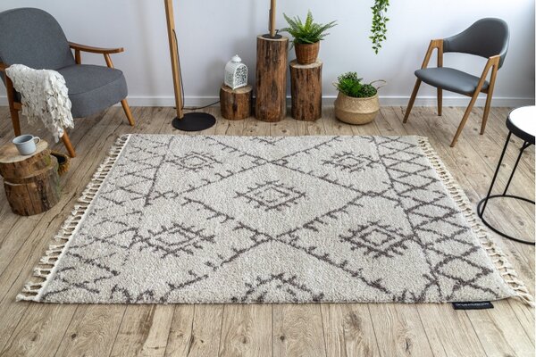 Dywany Łuszczów, Kusový koberec Berber Fez G0535 cream and brown, 80x150, béžová, obývacia izba