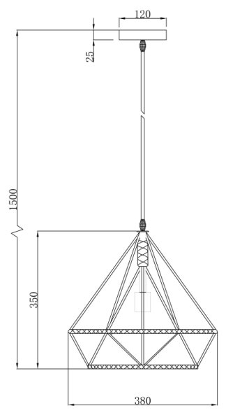 Globo 69029 - Luster na lanku ULLEU 1xE27/60W/230V