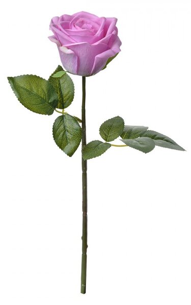 Dekorácia umelá kvetina fialová ruža Rose - 8*8*44 cm - Clayre & Eef