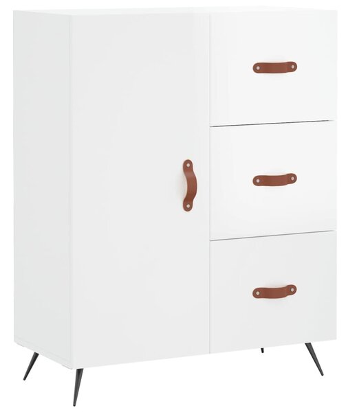 Komoda lesklá biela 69,5x34x90 cm spracované drevo