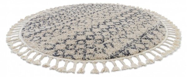 Dywany Łuszczów , Kusový koberec Berber Agadir G0522 cream and grey kruh, 120x120 (priemer) kruh, béžová, chodba / predsieň