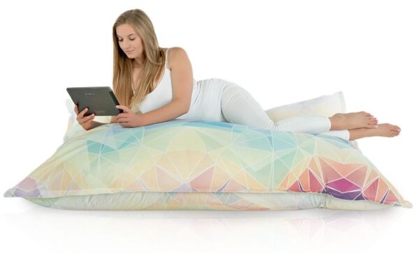 Veľký relaxačný vankúš Pastel Abstract – moderný dizajn a pohodlie pre každého Veľkosť: XXL