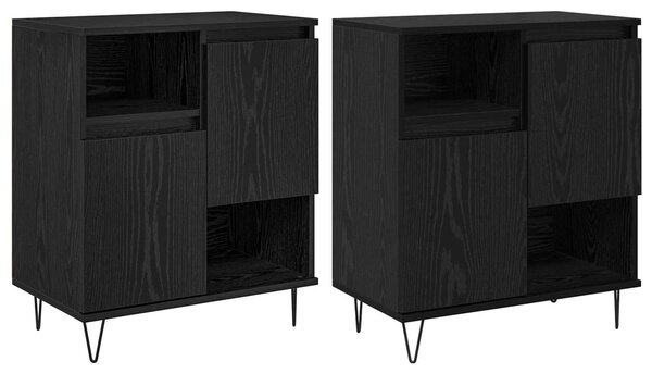 Servírovacia skriňa 2 pcs Čierny dub 60 x 35 x 70 cm