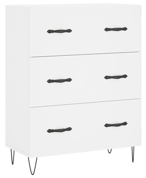 Komoda biela 69,5x34x90 cm kompozitné drevo