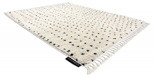Dywany Łuszczów , Kusový koberec Berber Syla B752 dots cream, 140x190, biela, kancelária