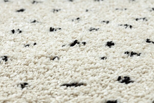 Dywany Łuszczów , Kusový koberec Berber Syla B752 dots cream, 140x190, biela, kancelária