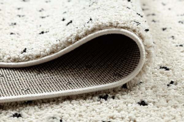 Dywany Łuszczów , Kusový koberec Berber Syla B752 dots cream, 140x190, biela, kancelária