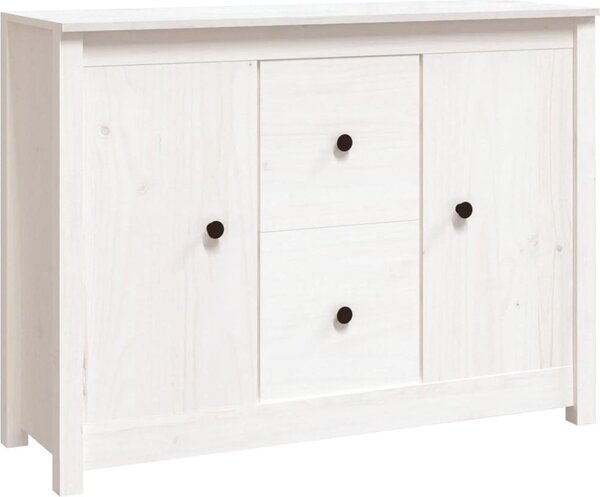 Komoda biela 100x35x74 cm borovicový masív
