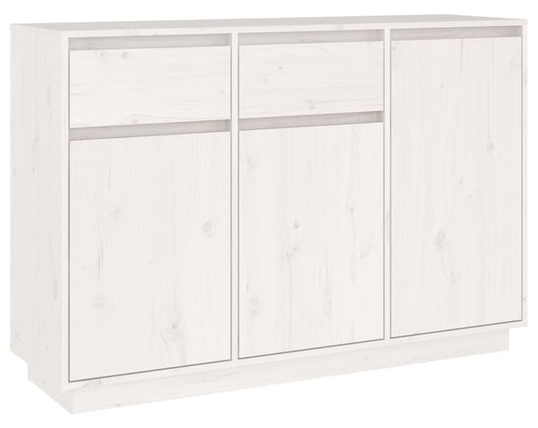 Komoda biela 110x34x75 cm borovicový masív