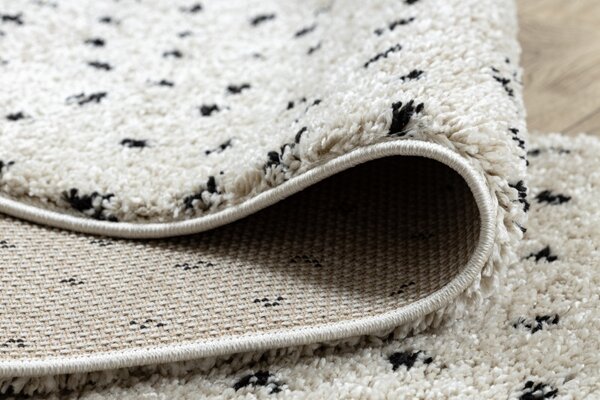 Dywany Łuszczów, Behúň Berber Syla B752 dots cream, 60x200, biela, kuchyňa
