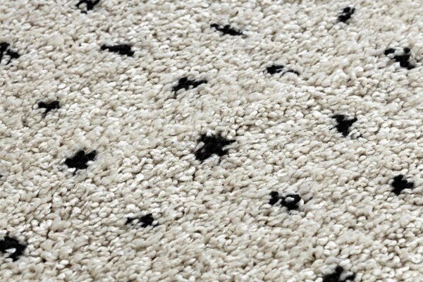 Dywany Łuszczów, Behúň Berber Syla B752 dots cream, 60x200, biela, kuchyňa