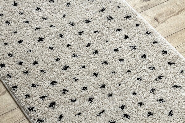 Dywany Łuszczów, Behúň Berber Syla B752 dots cream, 60x200, biela, kuchyňa