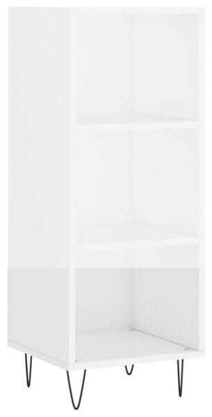 Komoda lesklá biela 34,5x32,5x90 cm kompozitné drevo