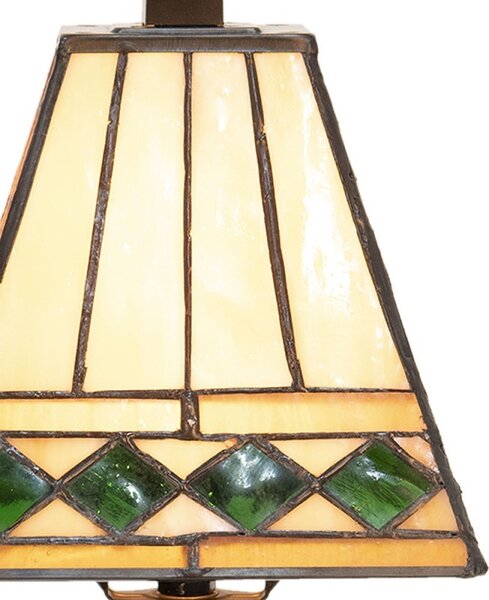 Stolná lampa Tiffany Pyramid - Ø 20*30 cm - Clayre & Eef