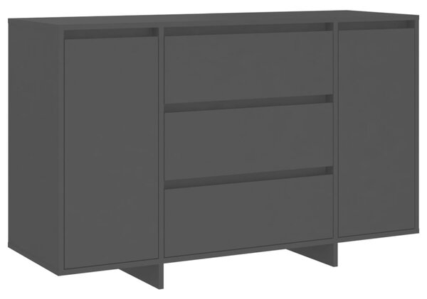 Komoda, 3 zásuvky, čierna 120x41x75 cm, kompozitné drevo