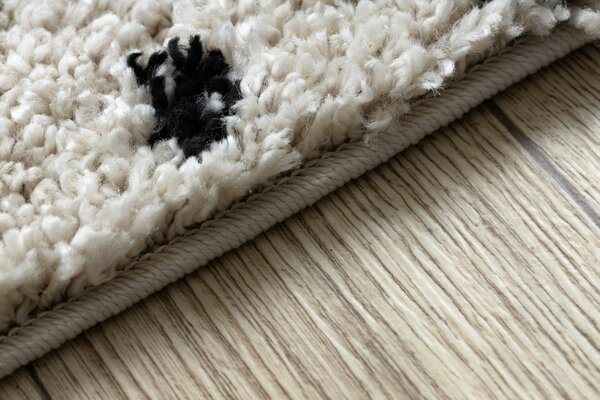 Dywany Łuszczów, Behúň Berber Tetuan B751 cream, 60x200, biela, obývacia izba
