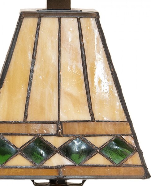 Stolná lampa Tiffany Pyramid - Ø 20*30 cm - Clayre & Eef