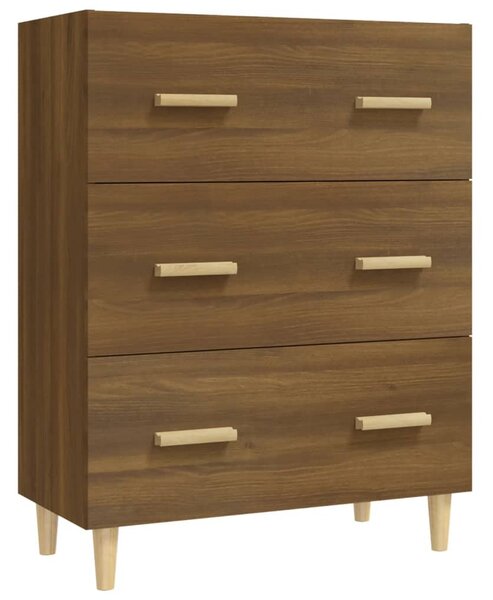 Komoda hnedý dub 70x34x90 cm spracované drevo
