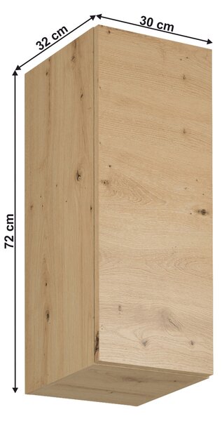 NovýNábytok.sk Horná kuchynská skrinka G30 Langari (dub artisan) (L). Vlastná spoľahlivá doprava až k Vám domov. 1016836