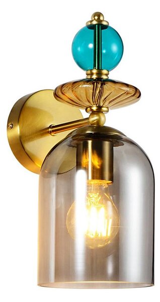Nástenná lampa TROPEA 1xE27/15W/230V zlatá/modrá/dymová béžová/sivá