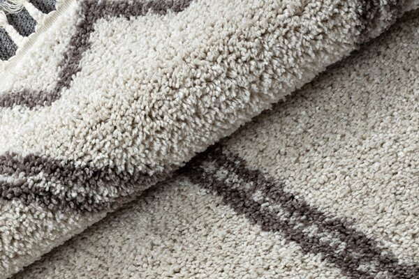 Dywany Łuszczów , Kusový koberec Berber Asila cream and brown kruh, 120x120 (priemer) kruh, hnedá, obývacia izba