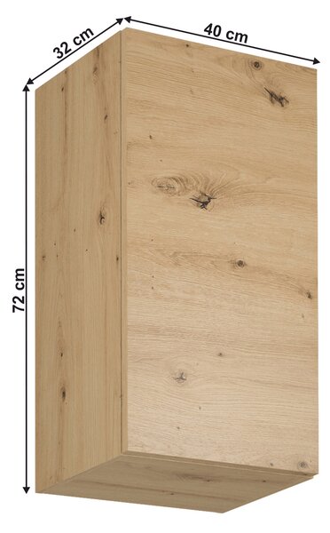 NovýNábytok.sk Horná kuchynská skrinka G40 Langari (dub artisan) (L). Vlastná spoľahlivá doprava až k Vám domov. 1016837
