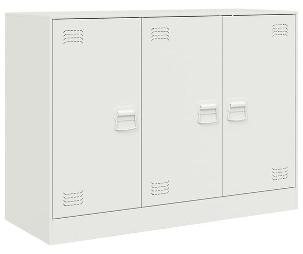 Komoda biela 99x39x73 cm oceľ
