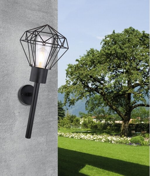 Globo 31355W - Vonkajšie nástenné svietidlo HORACE 1xE27/15W/230V IP44
