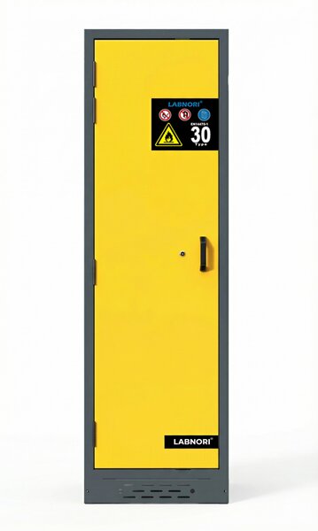 Požiarna skriňa na nebezpečné látky, typ 30, 600 × 615 × 1950 mm, 1dverová